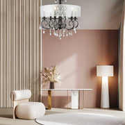 ARIA - Hampton 6 Arm Chandelier - Dark Bronze - Orb Outer Shade