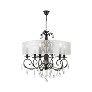 ARIA - Hampton 6 Arm Chandelier - Dark Bronze - Orb Outer Shade