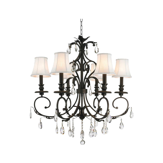 ARIA - Hampton 6 Arm Chandelier - Dark Bronze