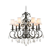 ARIA - Hampton 8 Arm Chandelier - Dark Bronze