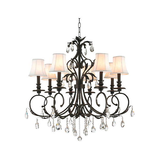 ARIA - Hampton 8 Arm Chandelier - Dark Bronze