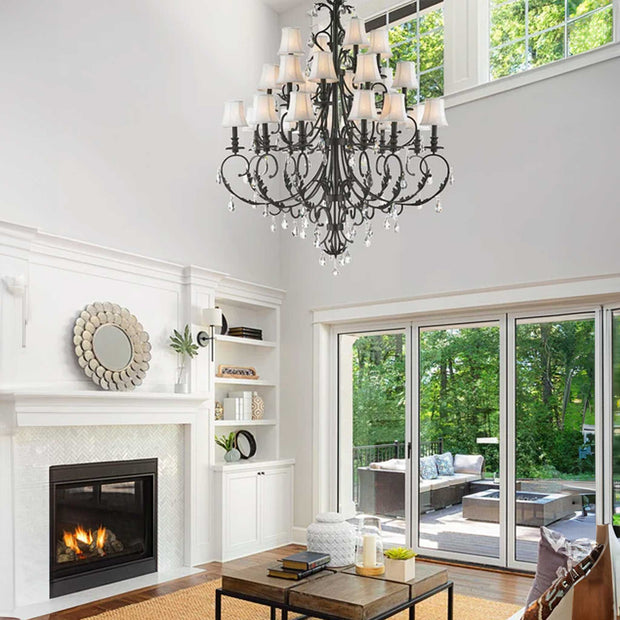ARIA - Hampton 24 Arm Chandelier - Dark Bronze