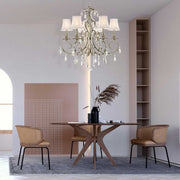 ARIA - Hampton 6 Arm Chandelier - Nickel Plated