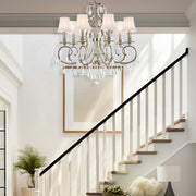 ARIA - Hampton 8 Arm Chandelier - Nickel Plated