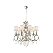 ARIA - Hampton 8 Arm Chandelier - Nickel Plated