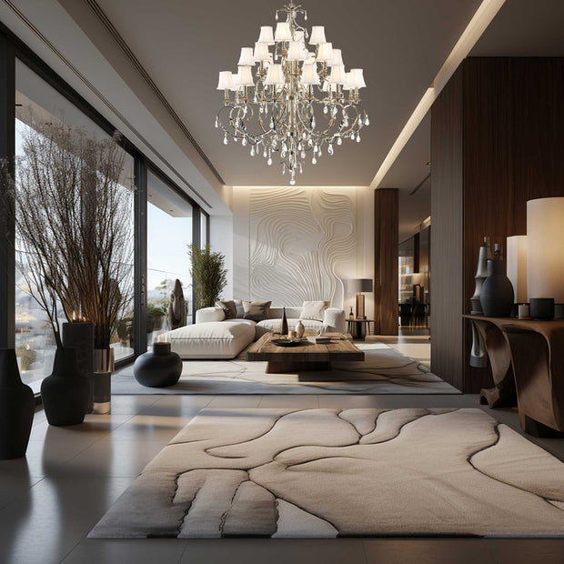 ARIA - Hampton 24 Arm Chandelier - Nickel Plated