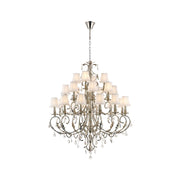 ARIA - Hampton 24 Arm Chandelier - Nickel Plated