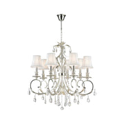 ARIA - Hampton 8 Arm Chandelier - Silver Plated