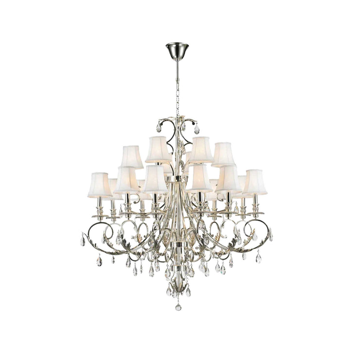 ARIA - Hampton 18 Arm Chandelier - Silver Plated
