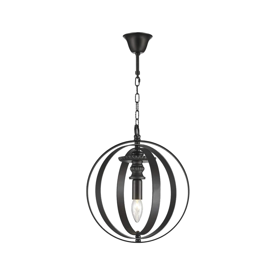 Hampton Orb - Single Light - Dark Bronze - Designer Chandelier Australia