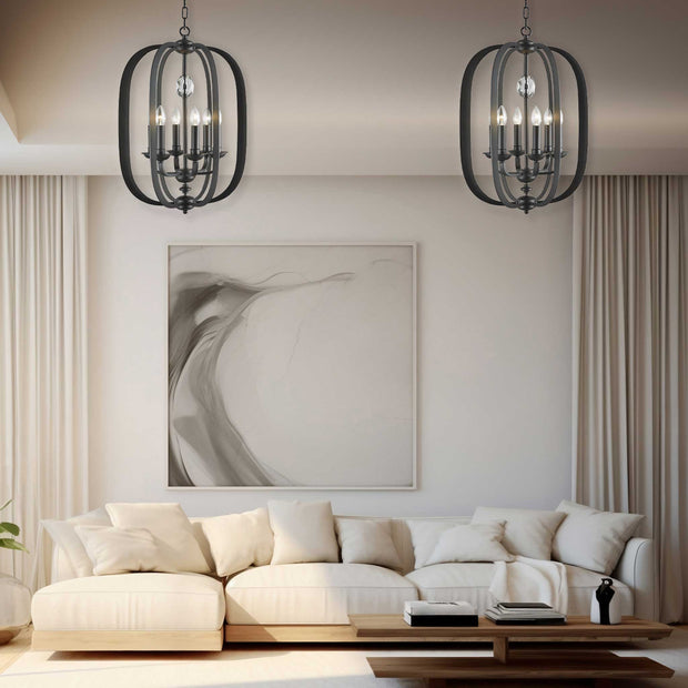 NewYork Luxe - 6 Light - Dark Bronze