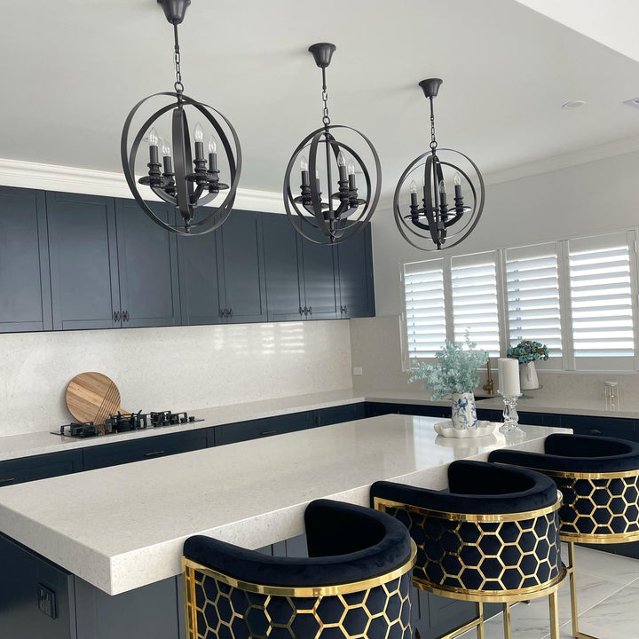 Hampton Orb - 4 Light - Dark Bronze - Designer Chandelier Australia
