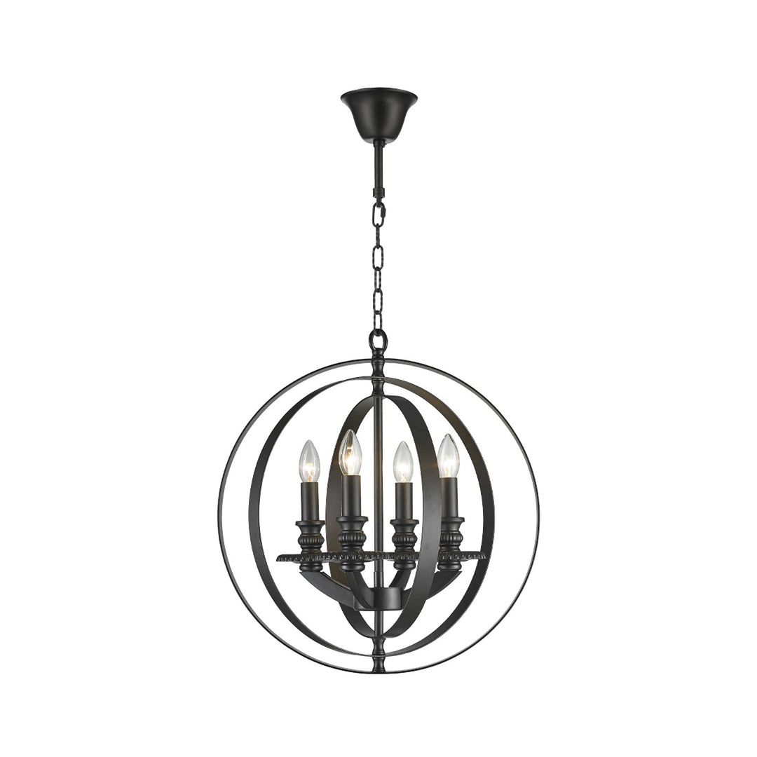 Hampton Orb - 4 Light - Dark Bronze - Designer Chandelier Australia