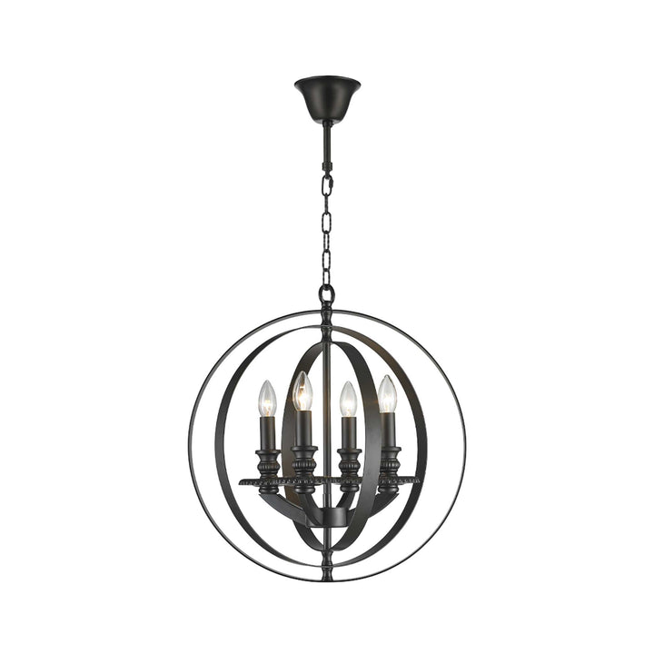 Hampton Orb - 4 Light - Dark Bronze - Designer Chandelier Australia