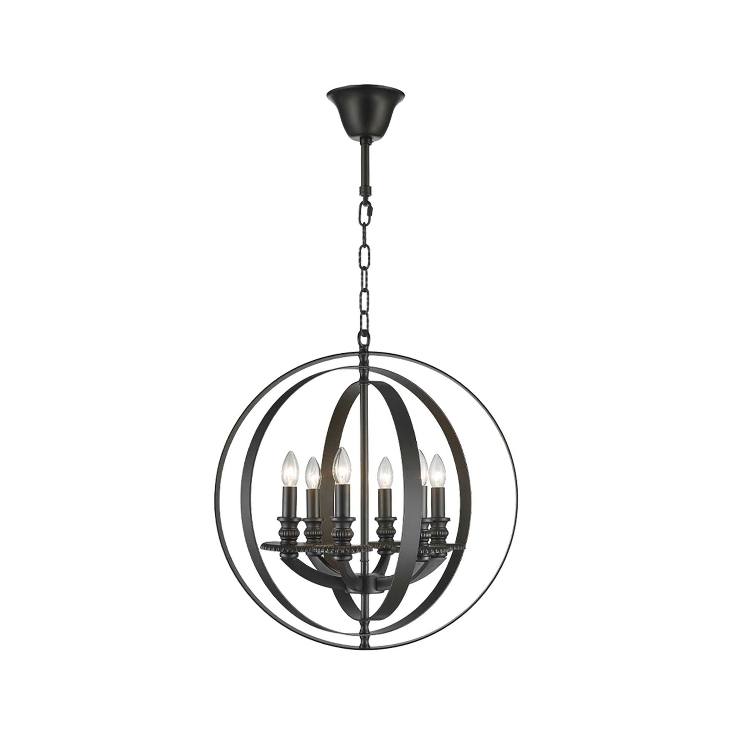 Black shop orb chandelier