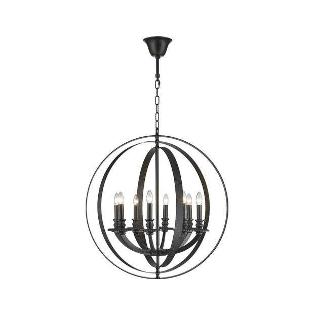 Hampton Orb - 8 Light - Dark Bronze