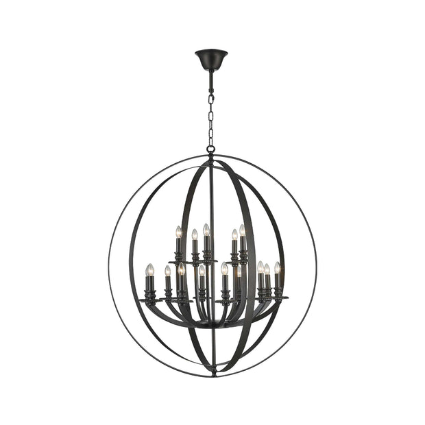 Hampton Orb - 15 Light - Dark Bronze