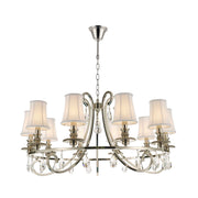 NewYork - Hampton 10 Arm Chandelier - Nickel Plated