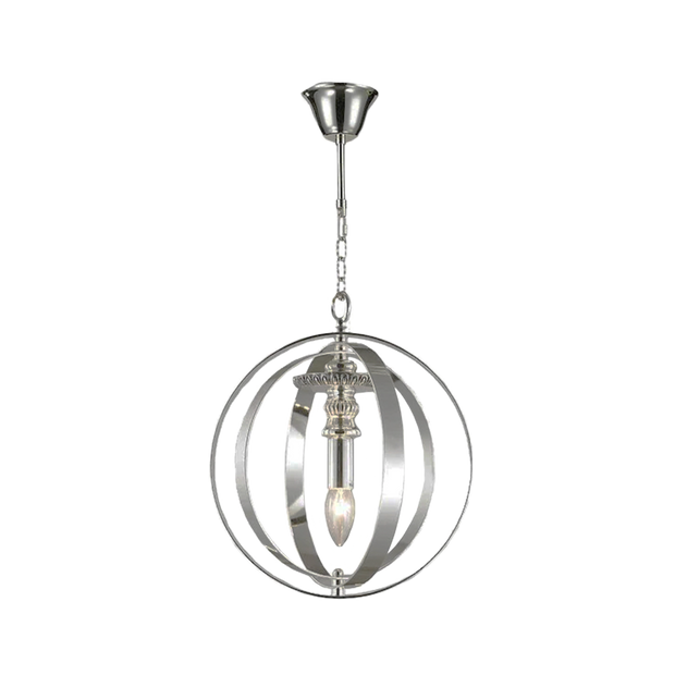 Hampton Orb - Single Light - Silver Plated