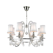 NewYork - Hampton Halo 8 Light Chandelier - Polished Nickel