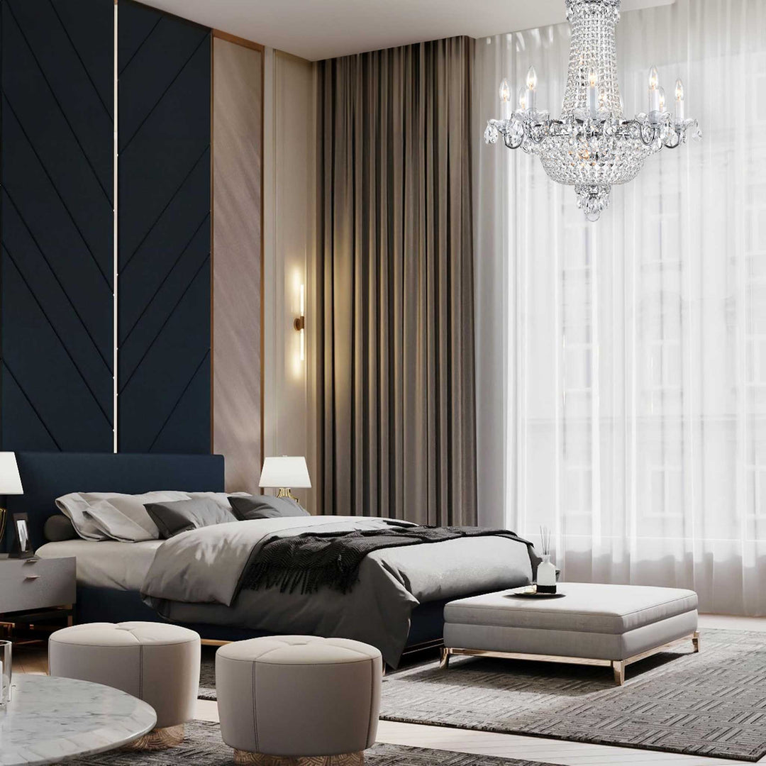 NewYork Empress - Basket Chandelier - Chrome - Width: 60cm