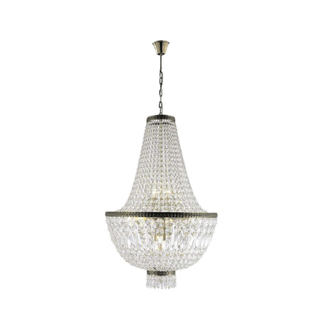 French Basket Chandelier - Antique Bronze - 8 Light
