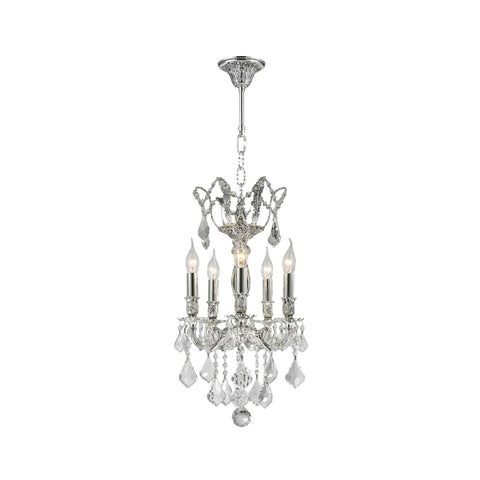 AMERICANA 5 Light Chandelier - Silver Plated