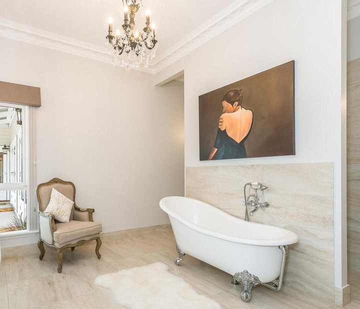 AMERICANA 6 Light Crystal Chandelier - Brass Finish