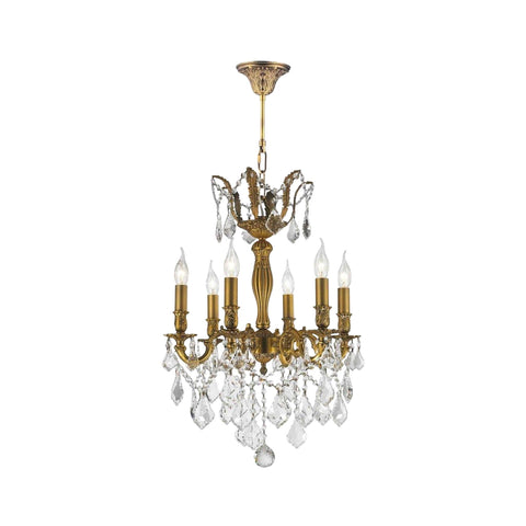 6 light crystal on sale chandelier