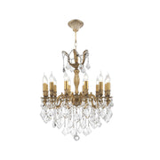 AMERICANA 12 Light Crystal Chandelier - Brass Finish