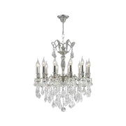 AMERICANA 12 Light Crystal Chandelier - Silver Plated