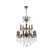 AMERICANA 15 Light Crystal Chandelier - Antique Bronze Style