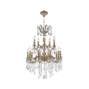 AMERICANA 15 Light Crystal Chandelier - Brass Finish