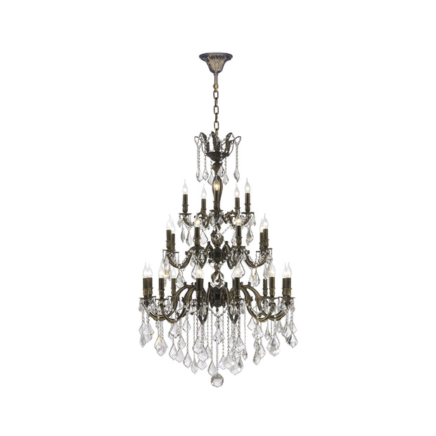 AMERICANA 25 Light Crystal Chandelier - Antique Bronze Style