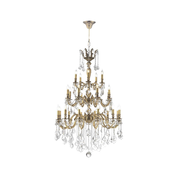 AMERICANA 25 Light Crystal Chandelier - Brass Finish