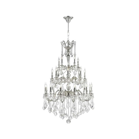 AMERICANA 25 Light Crystal Chandelier - Silver Plated