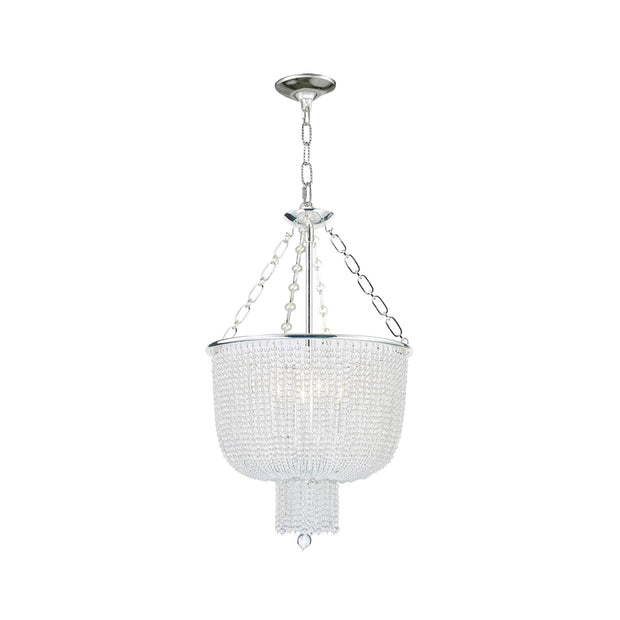 Sara Collection Basket Chandelier - Silver Plated - W:35cm H:55cm