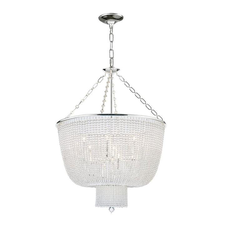Sara Collection Basket Chandelier - Silver Plated - W:60cm H:80cm