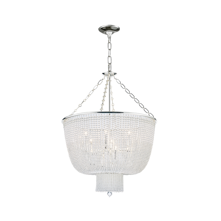 Sara Collection Basket Chandelier - Silver Plated - W:60cm H:80cm