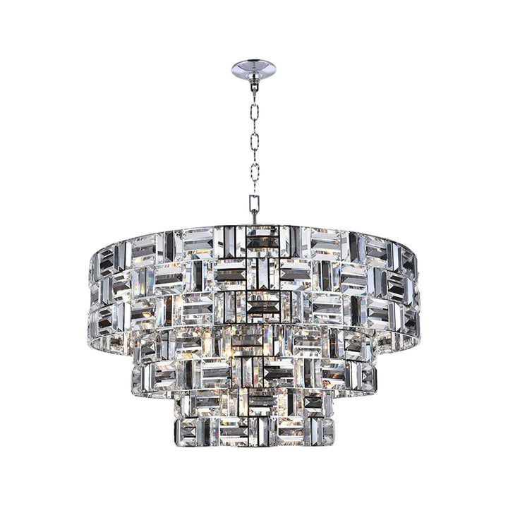 Aurora NewYork Pendant Chandelier - Three Tier - Width: 98cm - Chrome