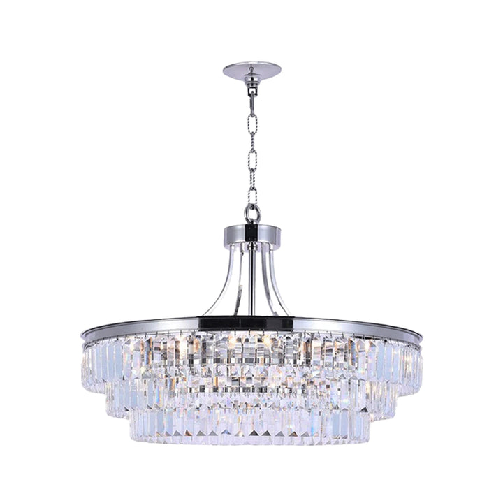 Jordan Collection - Chandelier - Nickel Plated - W:70cm