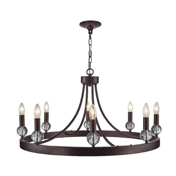 Harper Collection - 8 Light Chandelier - Warm Bronze