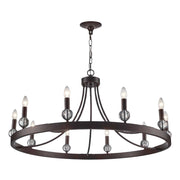 Harper Collection - 10 Light Chandelier - Warm Bronze