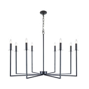 Ezra 8 Light Chandelier - Matte Black