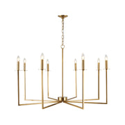 Ezra 8 Light Chandelier - Satin Brass