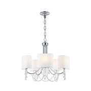 Amelia 5 Light Crystal Chandelier - CHROME