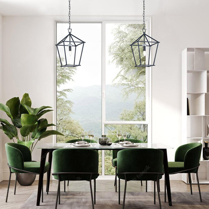 Amara - Single Light Pendant- Matte Black Finish