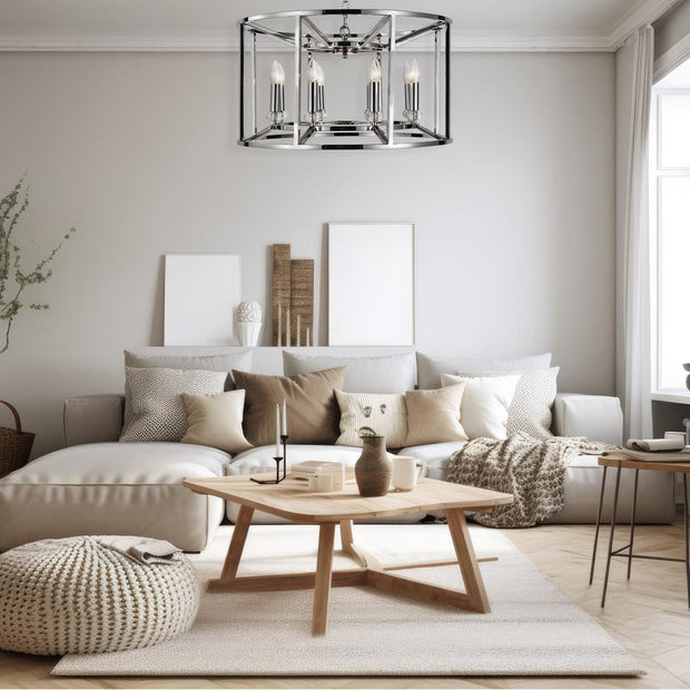 NewYork Alfa - 8 Light - Round - Nickel Plated