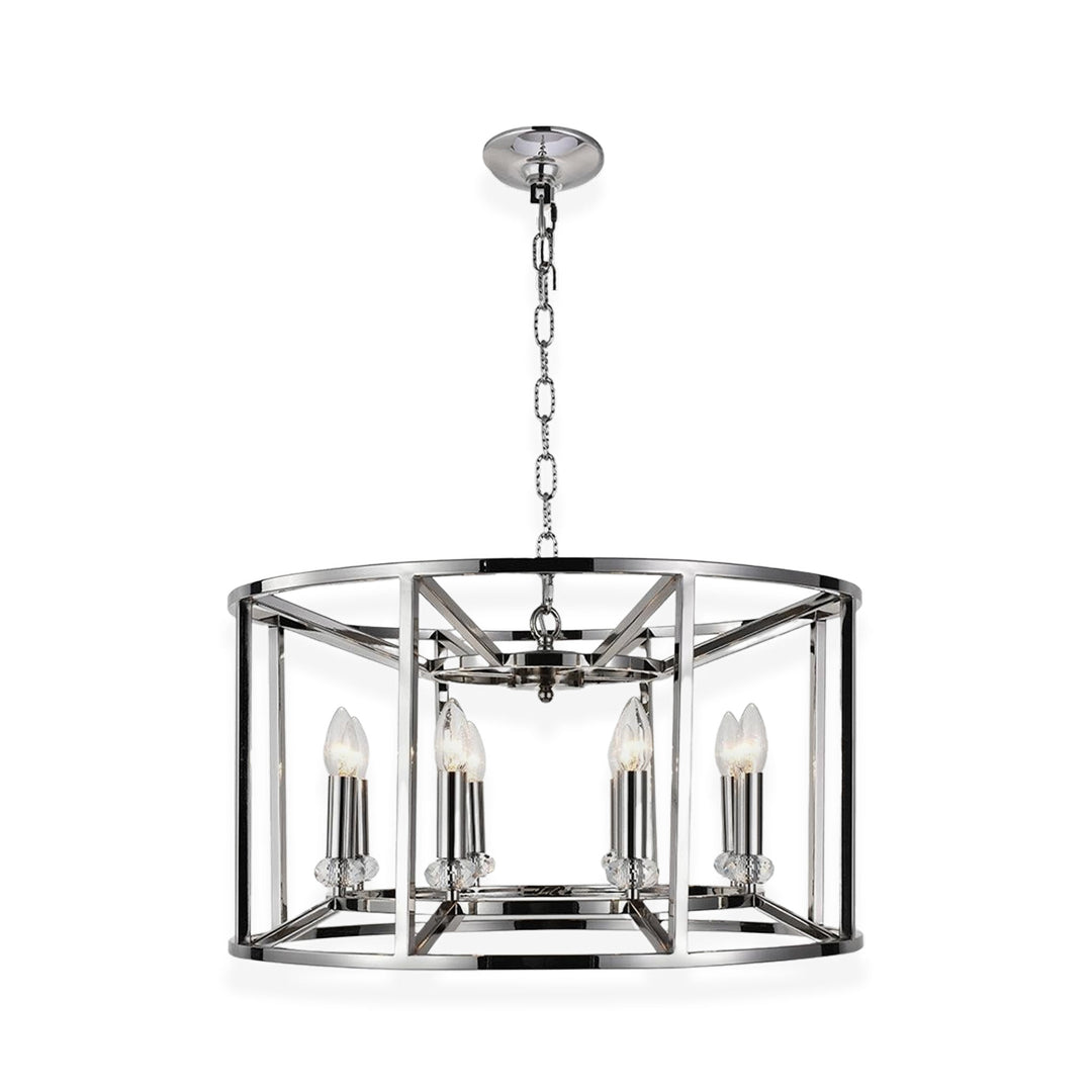 NewYork Alfa - 8 Light - Round - Nickel Plated - Designer Chandelier Australia