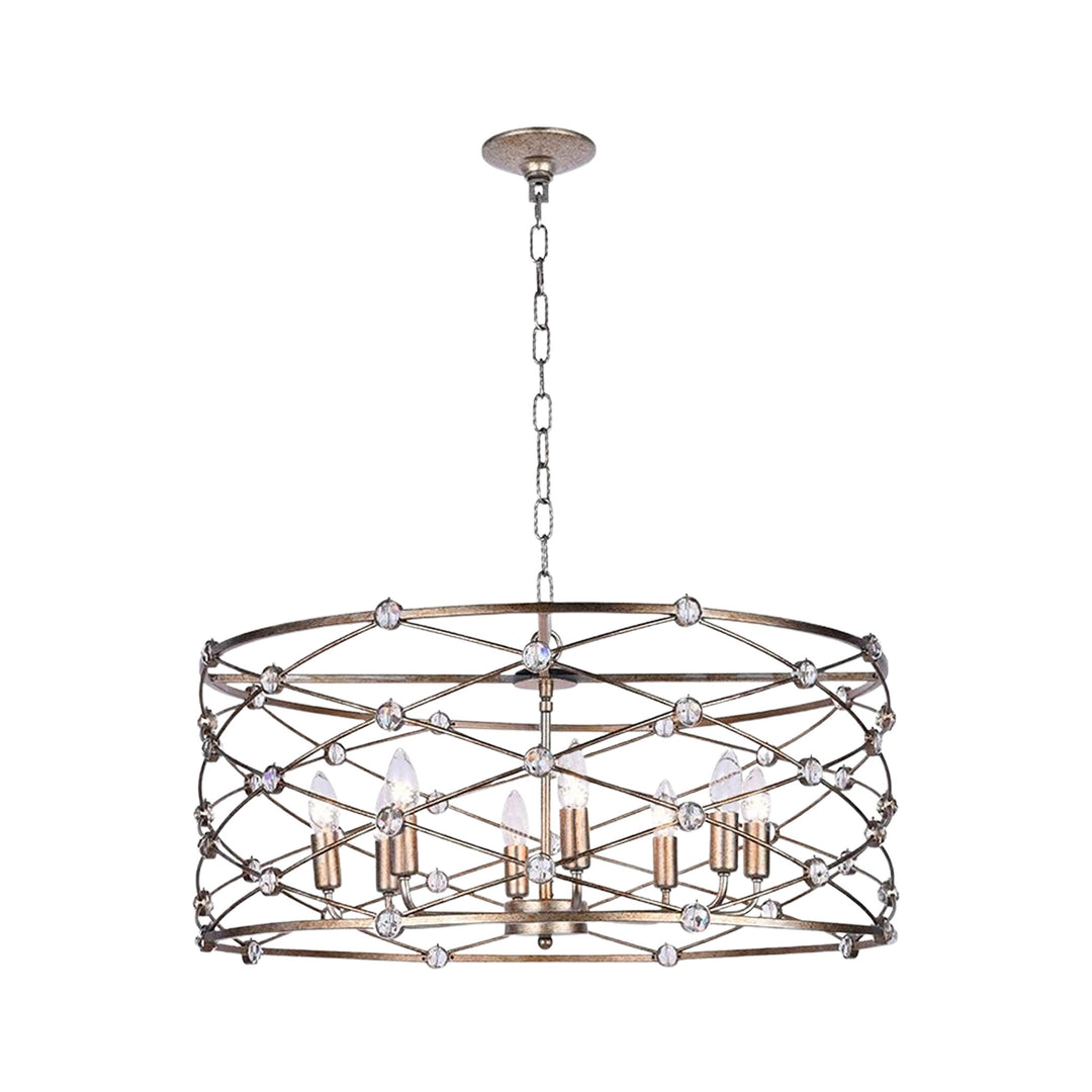 Eliza Collection - Round Pendant - Width: 75 cm - Champagne Finish